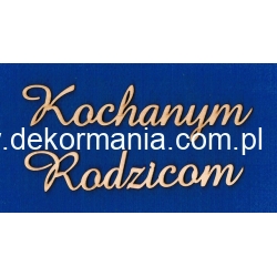 Kochanym Rodzicom wysokość   3cm (amaze) , podziękowanie, sklejka
